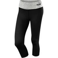 TCA Pro Performance Supreme Womens Running Tights Black 3/4 Capri Run Sports - S Regular