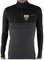 CoreX Fitness ESAA Mens Running Top Black Long Sleeve Half Zip Run Jogging - XL Regular