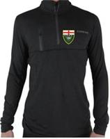 CoreX Fitness ESAA Mens Running Top Black Long Sleeve Half Zip Run Jogging - XL Regular