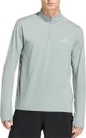 adidas Adi365 Iconic Mens Running Top Green Long Sleeve Half Zip Run Reflective - M Regular