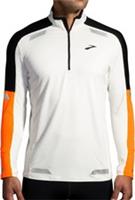 Brooks Run Visible 2.0 Mens Running Top Grey Long Sleeve Half Zip Breathable - XL Regular