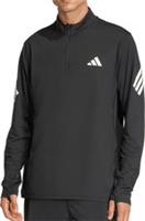 adidas Adi365 Iconic Mens Running Top Black Long Sleeve Half Zip Run Reflective - L Regular