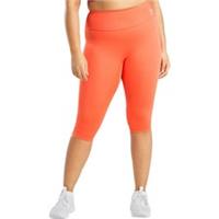 Gymshark Training Womens Cropped Training Tights Orange 3/4 Gym Workout Fitness - L Regular