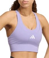 adidas Adi365 Pocket Medium Support Womens Sports Bra Purple Running Workout Run - L Regular