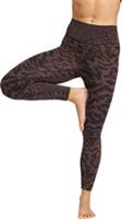adidas All Me Allover Print Womens Training Tights Brown 7/8 Cropped Gym Fitness - L Regular
