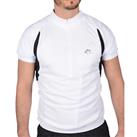 More Mile Mens Cycling Jersey White Half Zip Short Sleeve Cycle Top Bike Ride