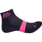 More Mile Womens Preventer Running Socks Navy Double Layer Cushioned Ankle Sock