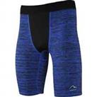 More Mile Mens Train To Run Short Tights Blue Sports Baselayer Short Gym Workout