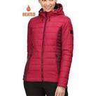 Regatta Womens Voltera Loft II Jacket Heated Outdoor Hooded Full Zip Pockets Red - S Regular