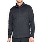 Under Armour Mens Storm Heather Snap Golf Top Black Long Sleeve Sweater Jersey - S Regular