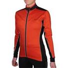 Piu Miglia Womens Soft Shell Cycle Jacket Red Fleece Lined Winter Cycling