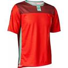 Fox Kids Defend Short Sleeve Junior Cycling Jersey - Red