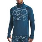 Under Armour OutRun The Cold Funnel Long Sleeve Mens Running Top - Blue - M Regular