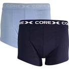 Corex Fitness Classic (2 Pack) Mens Boxer Shorts - Blue - S Regular