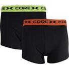 Corex Fitness Classic (2 Pack) Mens Boxer Shorts - Black - M Regular