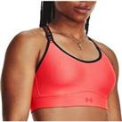Under Armour Womens Infinity Mid Covered Sports Bra Running Bras - Red