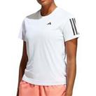 adidas Womens Own The Run Short Sleeve Running Top T-Shirt Breathable - White - S Regular