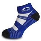 More Mile Endurance Running Socks Blue Anti-Blister Coolmax Cushioned Sport Sock