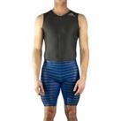 adidas Adizero Mens Sprint Suit Black Blue Sleeveless Running Track Race Suit - UK Size Regular