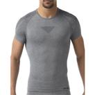 Sub Sports Mens Seamless Training Top Grey Short Sleeve Base Layer Gym Workout