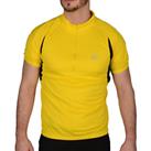 More Mile Mens Short Sleeve Half Zip Cycling Jersey - Yellow