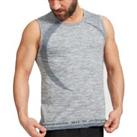Ohmme Mens Chandra Yoga Vest Blue Soft Touch Eco Fabric Sleeveless Training Top - UK Size Regular