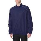 More Mile Mens Running Jacket Navy Reflective Lightweight Wind & Rain Protection