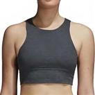 adidas Womens Climalite Crop Top Grey Gym Training Workout Multi Sports Bra - XS Regular
