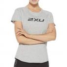 2XU Womens Contender Short Sleeve Running Top T-Shirt Tee T-Shirt - Grey