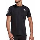 adidas Mens Own The Run Short Sleeve Running Top T-Shirt Tee - Black