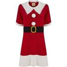 Christmas Mrs Claus Novelty Womens Christmas Dress - Red - M Regular