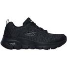 Skechers Womens Arch Fit Infinite Adventure Training Shoes Trainers Gym - Black