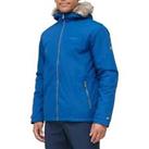 Regatta Mens Haig Waterproof Jacket Outdoor Winter Hood Thermal - Blue - 3XL Regular