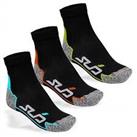 Sub Sports 3 Pack Sports Socks Black Cushioned Ankle Sock Running Training