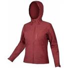 Endura Womens Hummvee Waterproof Hooded Cycling Jacket - Red