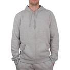 More Mile Vibe Mens Training Hoody Grey Full Zip Long Sleeve Hooded Sweatshirt - UK Size Regular