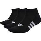 adidas Unisex Performance Cushioned (3 Pack) Low Socks Gym - Black
