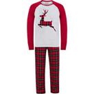 Tokyo Laundry Reindeer 2 Piece Womens Christmas Pyjama Set - Red - L Regular