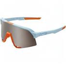 100% S3 Blue & Orange Sunglasses With Hiper Silver Mirror Lens