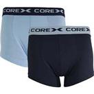 Corex Fitness Classic (2 Pack) Mens Boxer Shorts - Navy - S Regular