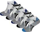 More Mile Unisex San Diego (5 Pack) Running Socks Lightweight Breathable - White - UK 11 - 13 Regula
