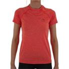 More Mile Womens Train To Run Running Top T-Shirt Orange Short Sleeve Sports