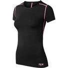 TCA Womens Sports Performance Training Top Black Short Sleeve Base Layer T-Shirt