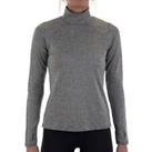 More Mile Womens Train To Run Running Top Grey Long Sleeve Funnel Neck Jersey