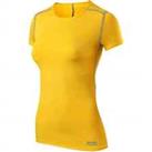 TCA Womens Sport Performance Training Top Yellow Short Sleeve Base Layer T-Shirt
