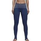 adidas Womens Believe This Yoga Tights Blue High Rise Full Length Breathable