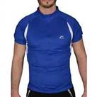 More Mile Mens Short Sleeve Half Zip Cycling Jersey - Blue