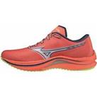 Mizuno Womens Wave Rebellion Lace Up Breathable Running Shoes Trainers - Red