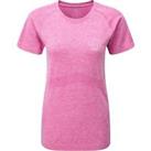Ronhill Womens Infinity Marathon Running Top T-Shirt Pink Soft Short Sleeve Tee