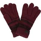 Regatta Davion Stripe Knitted Gloves - Red